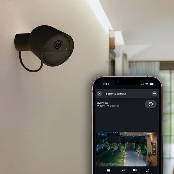Smartkamera - Philips Hue - Udendørs - Kablet - Nattesyn - 2K - Desktop - Sort