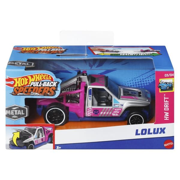 Hot Wheels Pull-Back Fordon - Skala 1:43 Set - Hot Wheels - HPR70