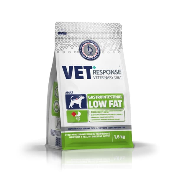 VET RESPONSE Gastrointestinal Lavt fedtindhold - tørfoder til hunde - 1,6 kg