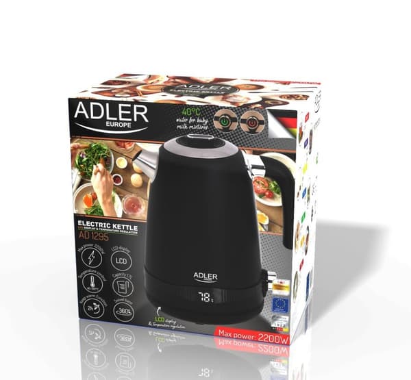 Adler AD 1295b Elkedel 1,7 l Sort