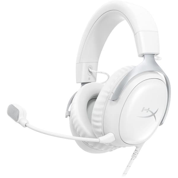 Kablet gaming headset - HyperX Cloud III - til PC og konsol - hvid