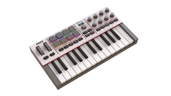 AKAI MPK Mini MK4 - MIDI-kontroller/kontrollknappsats, vit