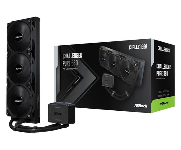 Asrock Challenger Pure 360 Processor Væskekølingskit 12 cm Sort