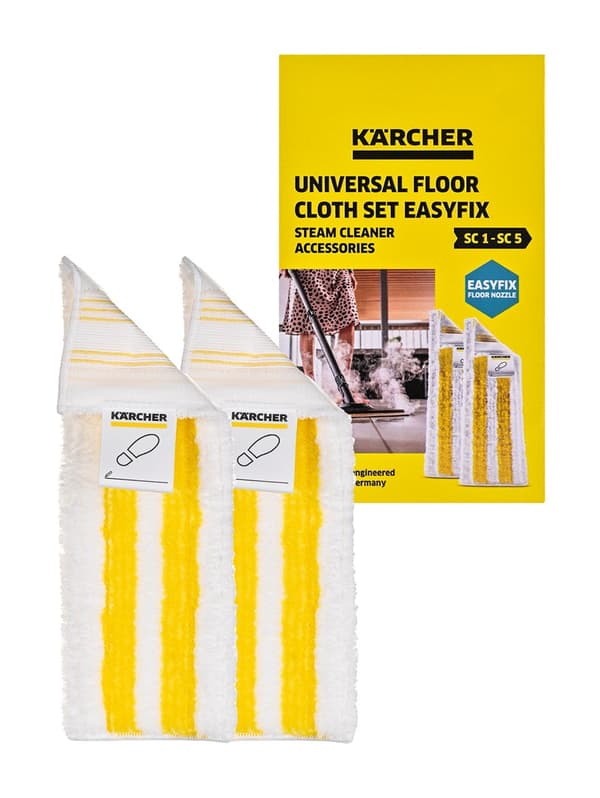 Kärcher Universal golvduksset EasyFix Mopp engångsduk Vit, Gul
