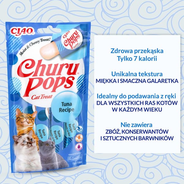 INABA Churu Pops Tonfisk - Kattgodis - 4x15 g