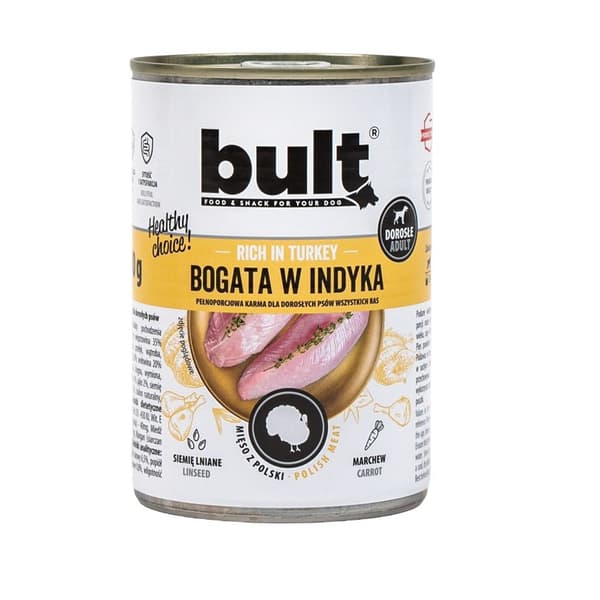 BULT Rig på kalkun - vådfoder til hunde - 400 g