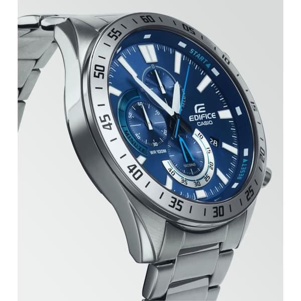 CASIO - Ruostumattomasta teräksestä valmistettu rannekello - EDIFICE - Harmaa
