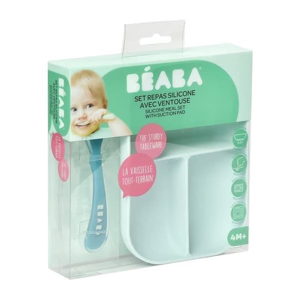 BEABA Silikon lunchset 2-delat fack - blå