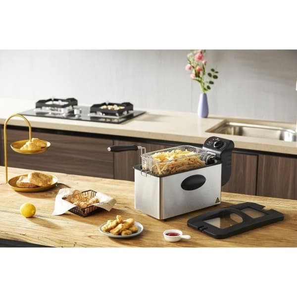 Frituregryde 3 L CONTINENTAL EDISON CERFR3IN2 - 2000W - Rustfrit stål