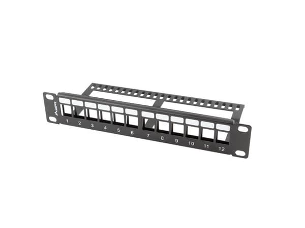 LANBERG PATCHPANEL BLANK 12 PORT 1U 10" SORT