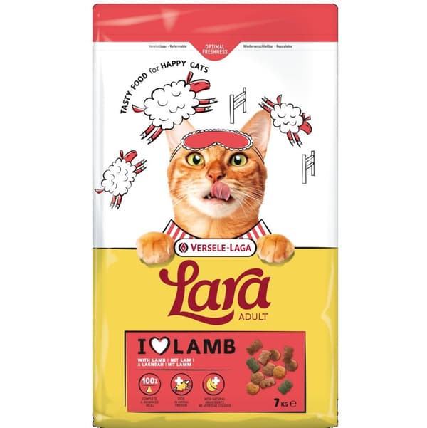 VERSELE-LAGA Lara Adult Lamb - torrfoder för katter - 7 kg