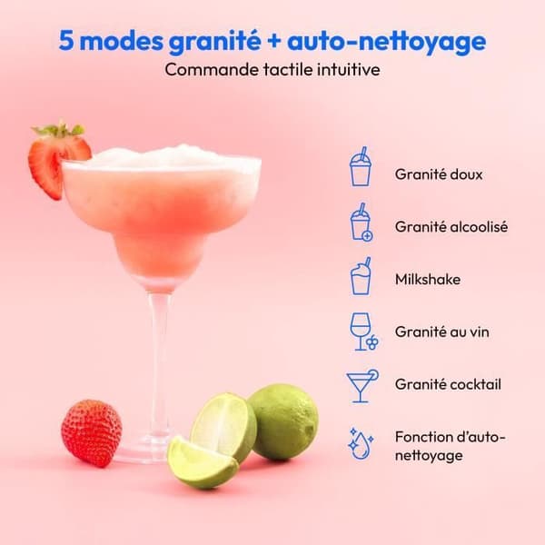 MEDION Is- och slushmaskin - MD12090 - 2,6 liters kapacitet - 5 program - 200W