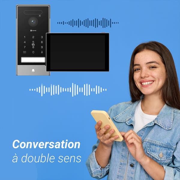 Videointercom - EZVIZ - HP7 PRO 4K - 2-tråds - 8" pekskärm
