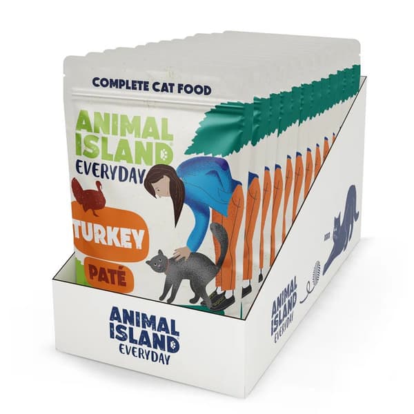 ANIMAL ISLAND Paté Kalkun - vådfoder til katte - 12x100g