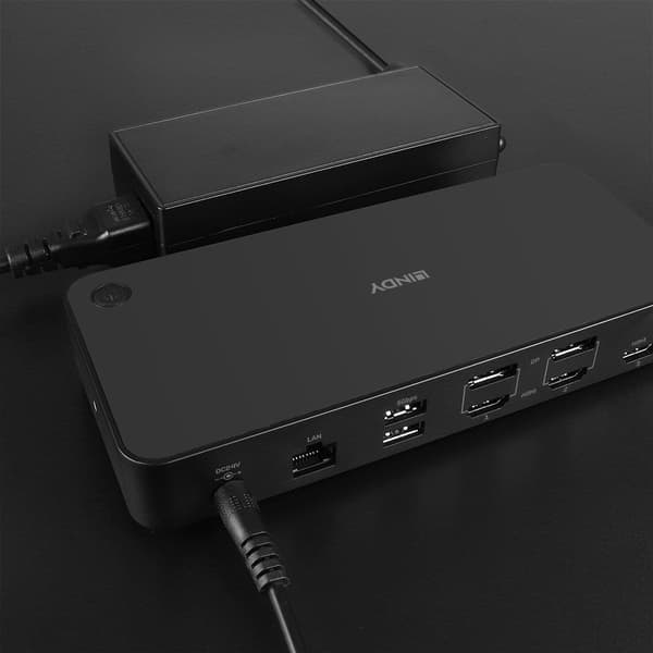 Dockningsstation USB C/A, 3x4K, för bärbara datorer