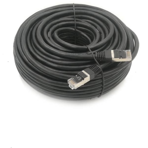 LINEAR Skærmet RJ45 Cat.6 kabel - 20 m - Sort