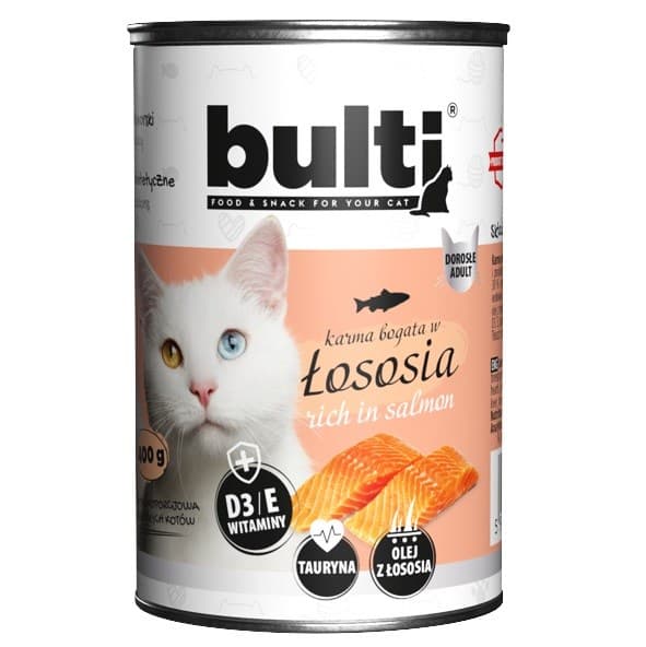 BULTI Rig på laks - vådfoder til katte - 400 g