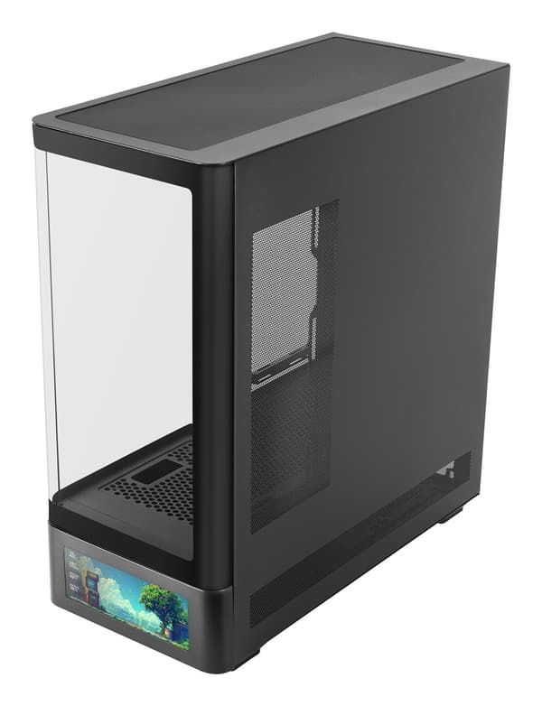 Mars Gaming MCLCDPRO computerkabinet Midi Tower Sort