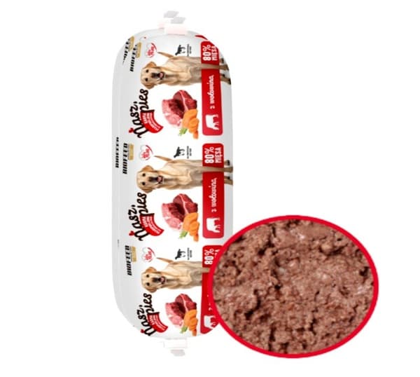 BIOFEED Nasza Pies Bar med oksekød – vådfoder til hunde – 1000 g