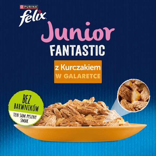 Felix Fanstastic Junior - vådfoder til katte - 85 g