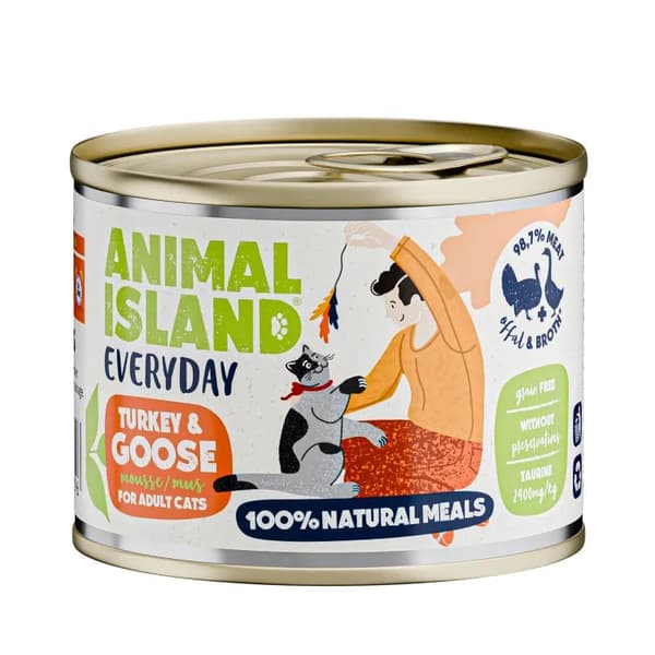 ANIMAL ISLAND Everyday kalkon och gås - våtfoder för katter - 200 g