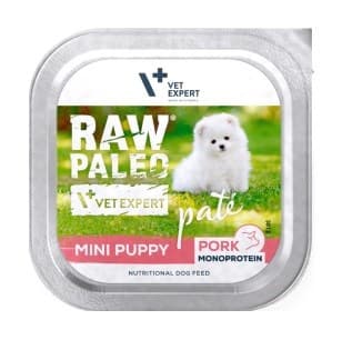 VETEXPERT Rå Paleo Paté Mini Puppy Pork - vådfoder til hunde - 150 g