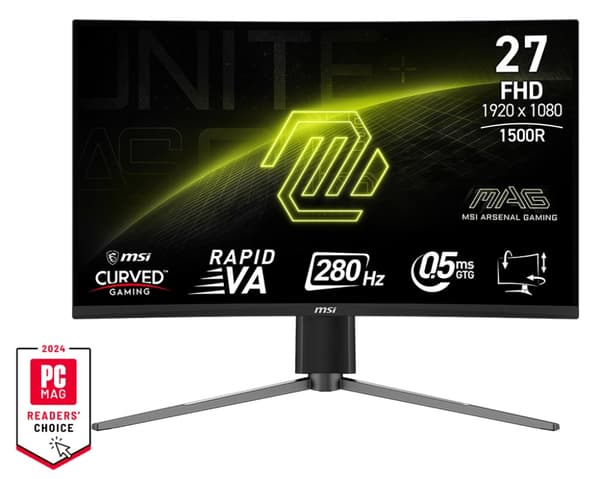 MSI MAG 276CPXF computerskærm 68,6 cm (27") 1920 x 1080 pixels Full HD LCD Sort