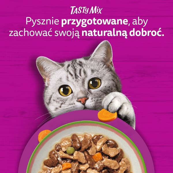 WHISKAS Tasty Mix Kockens Utbud i Sås – våtfoder för katter – 40x85g
