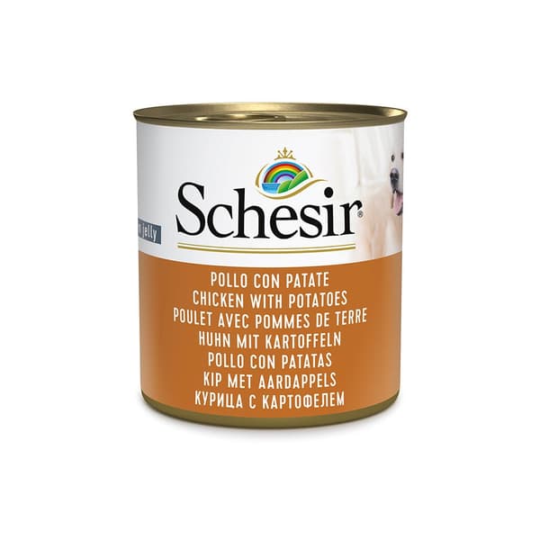 SCHESIR Kylling med kartofler i gelé - vådfoder til hunde - 285 g