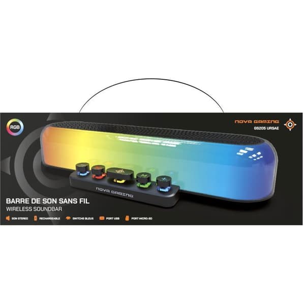 Gaming soundbar - NOVA GAMING - Ursae - RGB LED - Sort
