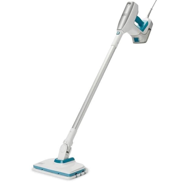Multifunktionel dampmoppe - BLACK & DECKER - BHSM15FX08-QS - 1500 W - 8 tilbehør - Hvid / Grå / Blå