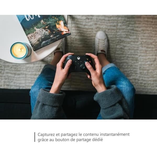 Xbox trådlös handkontroll + USB-C-kabel – svart