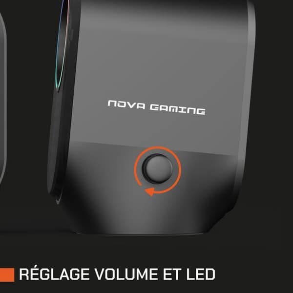 Bluetooth-gaminghøjttalere - NOVA GAMING - Cygnus - RGB LED - Sort