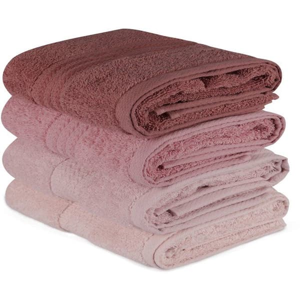 Set med 4 handdukar - 50 x 90 cm - Puder