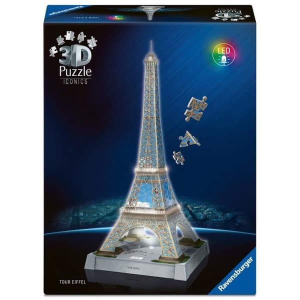 Iconics 3D-palapeli - Valaistu Eiffel-torni