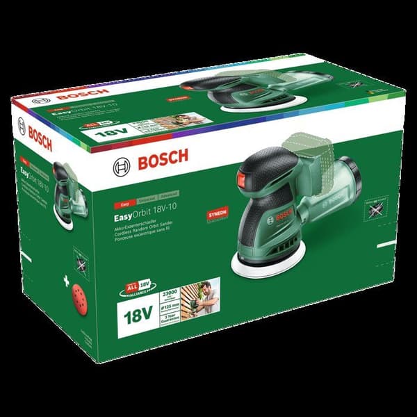 BOSCH Akku-orbitalslibemaskine - EasyOrbit 18V10 - 125 mm - Uden tilbehør