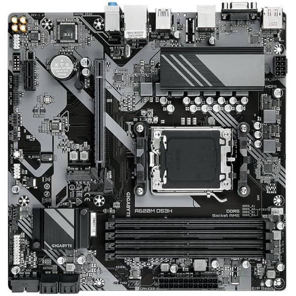 Moderkort - GIGABYTE - A620M DS3H - Micro-ATX-format - AMD A620-chipset - DDR5 och PCIe 4.0