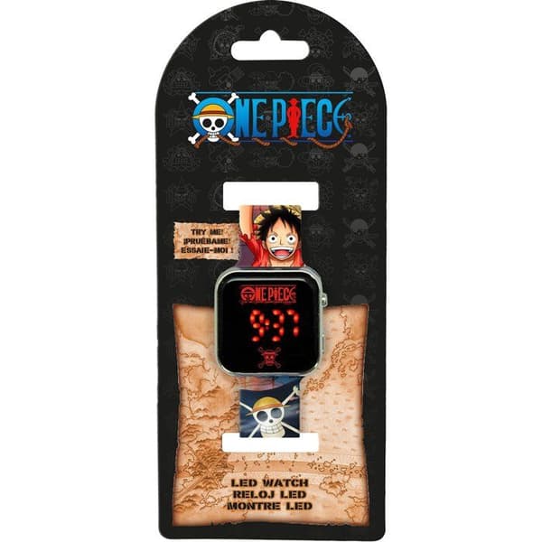 LED-klocka - BARNLICENS - One Piece Luffy - Från 4 år
