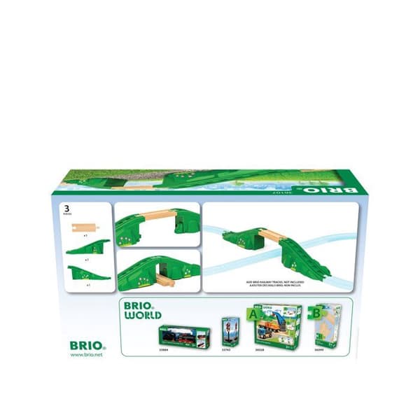 Togtilbehør - BRIO - 36107 - Modulbro - Bøgetræ - Alder 3+