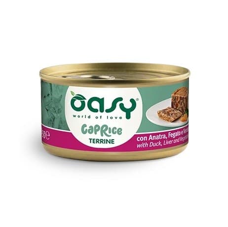 OASY Caprice Terrin med anka, lever och grönsaker - våtfoder för katter - 85 g