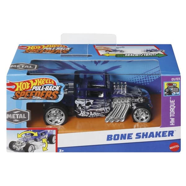 Hot Wheels Pull-Back Fordon - Skala 1:43 Set - Hot Wheels - HPR70