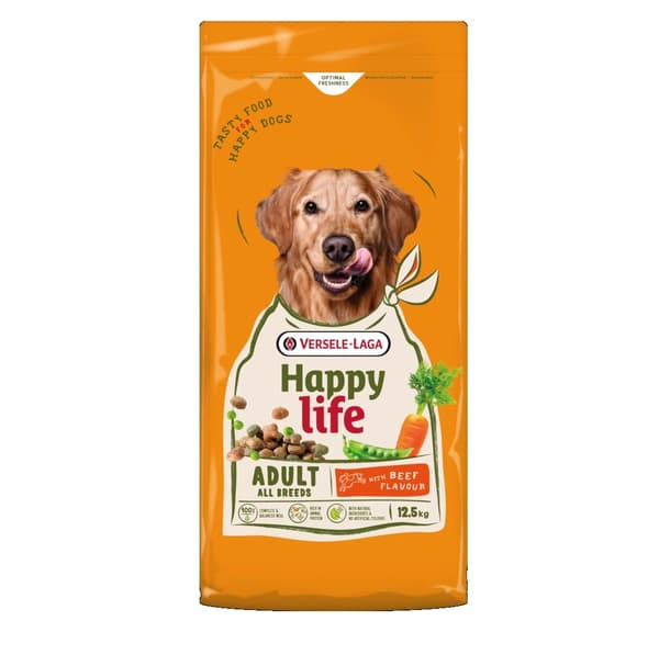 VERSELE-LAGA Happy life Beef - tørfoder til hunde - 12,5 kg