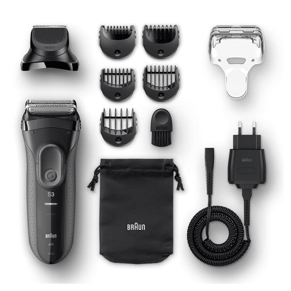 Braun 3000BT Foliebarbermaskine Trimmer Sort, Grå