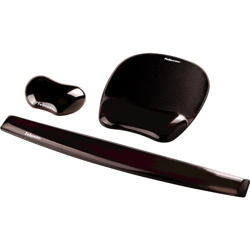 Fellowes CRYSTAL muse- og håndledsmåtte gel, sort