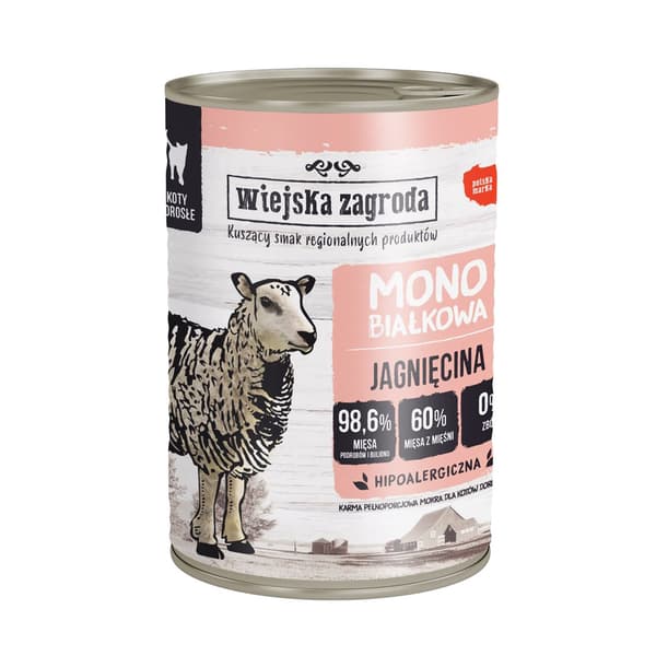 Rural Farm Monoprotein Lam - vådfoder til katte - 400 g