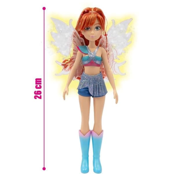 Boneca Winx com asas que acendem - Bloom - 26 cm - Idade recomendada: 3+ anos - WNX781