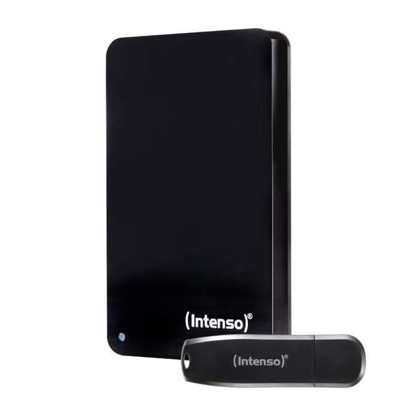 Bärbar 2,5-tums hårddisk - HDD 3.2 + USB - INTENSO - 2 TB + 64 GB