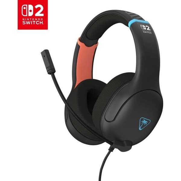 Kablet gamingheadset - TURTLE BEACH - Airlite™ Fit - Nintendo Switch™ 2 - Trækulssort