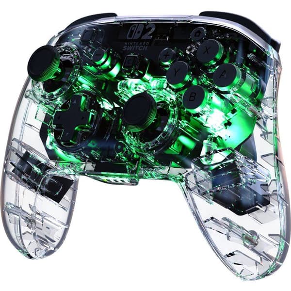 Spilcontroller - TURTLE BEACH - Nintendo Switch 2 - Afterglow - Trådløs - Transparent med RGB-belysning