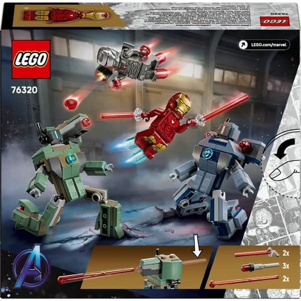 LEGO | Marvel 76320 Iron Man og War Machine vs. Hammers droner - Legetøj til 7-årige